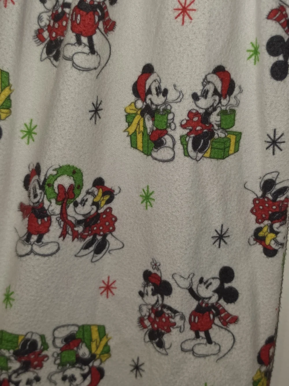 Disney Classic Girls' White Mickey Minnie Mouse Holiday Ruffle Nightgown Size 4 - Picture 4 of 6